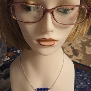 Sapphire Cat Eye Bead Necklace Harriet Ave Jewels. NWT